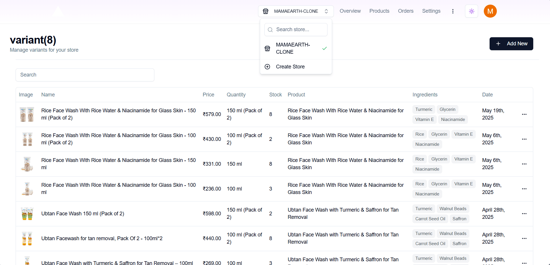 Multi-Store Admin CMS